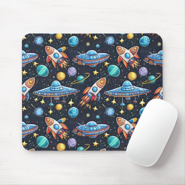 Mousepad Padrão de espaço (Com mouse)