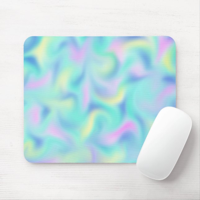 Mousepad Padrão de espirais Bonito de Pastel desfocadas com (Com mouse)