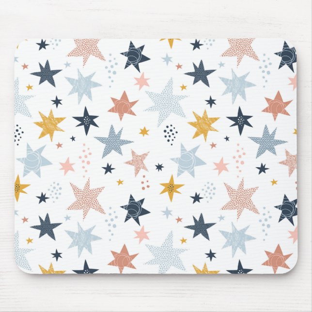 Mousepad Padrão de estrela divertida (Frente)