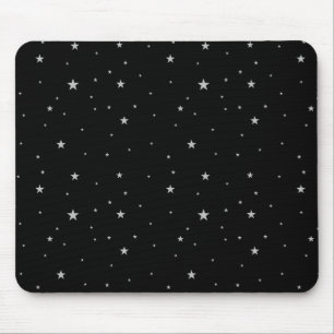 Mousepad Padrão de estrelas em preto