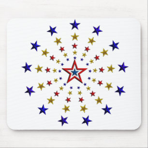 Mousepad Padrão de Estrelas Patrióticas