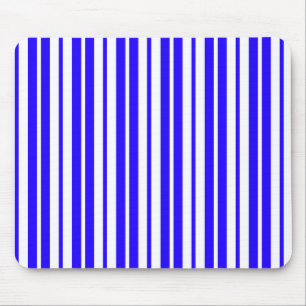 Mousepad Padrão de Faixa Vertical Branco Azul