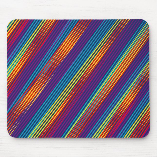 Mousepad Padrão de faixas coloridas (Frente)