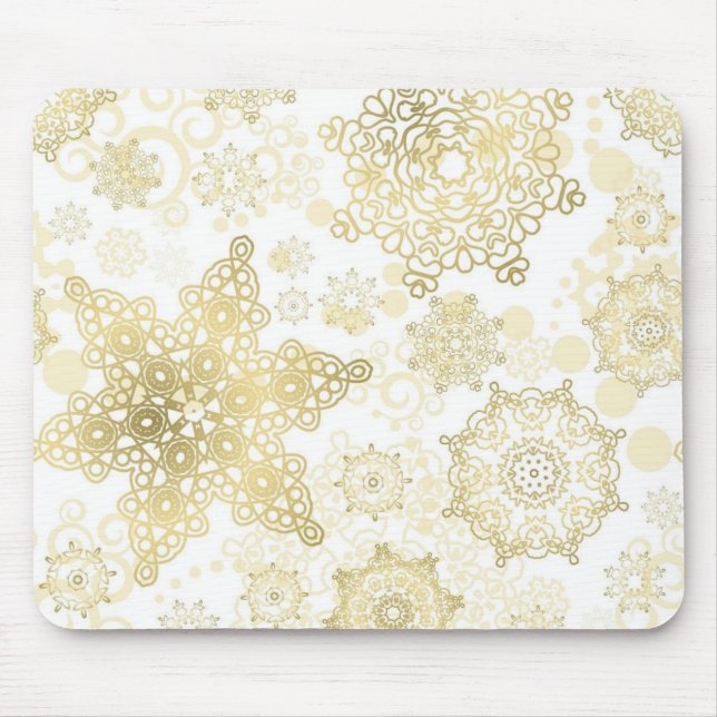 Mousepad Padrão de flocos de neve (Frente)