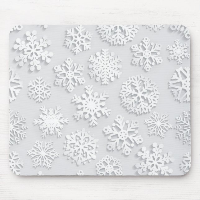 Mousepad Padrão de flocos de neve (Frente)