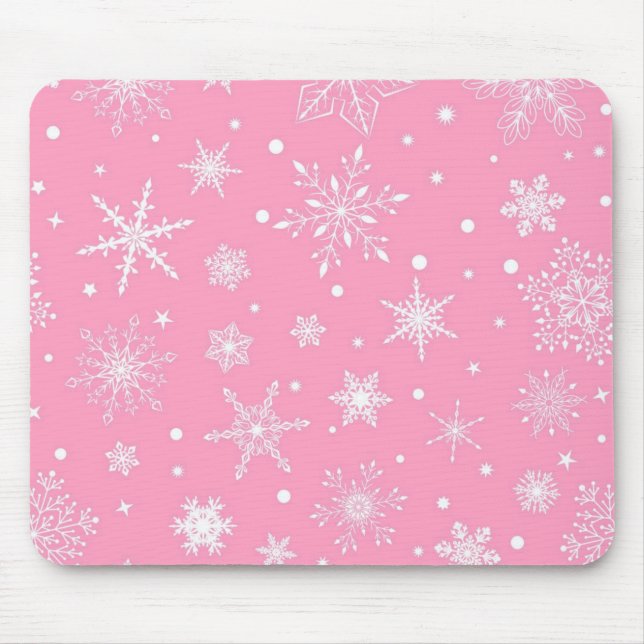 Mousepad Padrão de flocos de neve (Frente)
