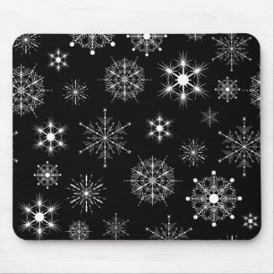 Mousepad Padrão de Flocos de Neve de Natal Associados à Bla