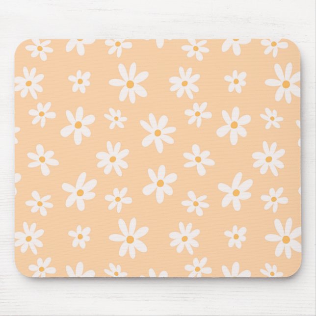 Mousepad Padrão de Flor de Daisy Cute (Frente)