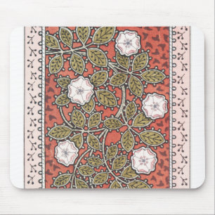 Mousepad Padrão de Flor de Ilustração de Rosa
