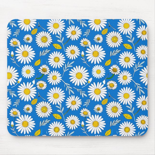 Mousepad Padrão de flor de margarida (Frente)