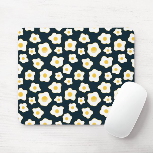 Mousepad Padrão De Flor De Ovos Fresados Cutes (Com mouse)
