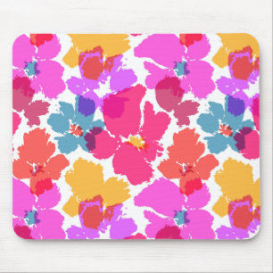 Mousepad Padrão de Flor Neon Moderno Colorida