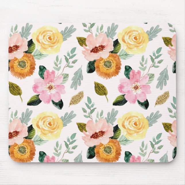 Mousepad padrão de flores (Frente)
