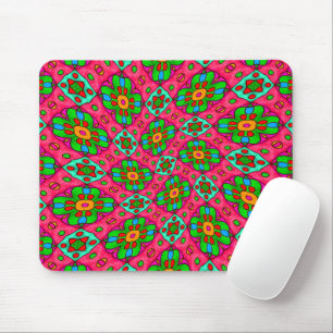 Mousepad Padrão de Flores de Abstrato exclusivo