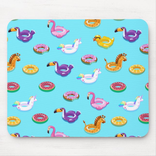 Mousepad Padrão de flutuação da Piscina de Verão (Frente)