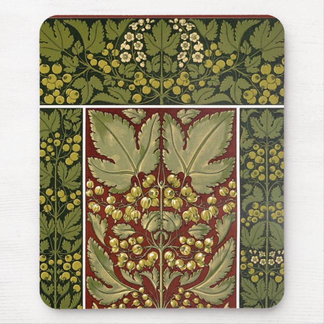 Mousepad Padrão de Folha Antiquada (Frente)