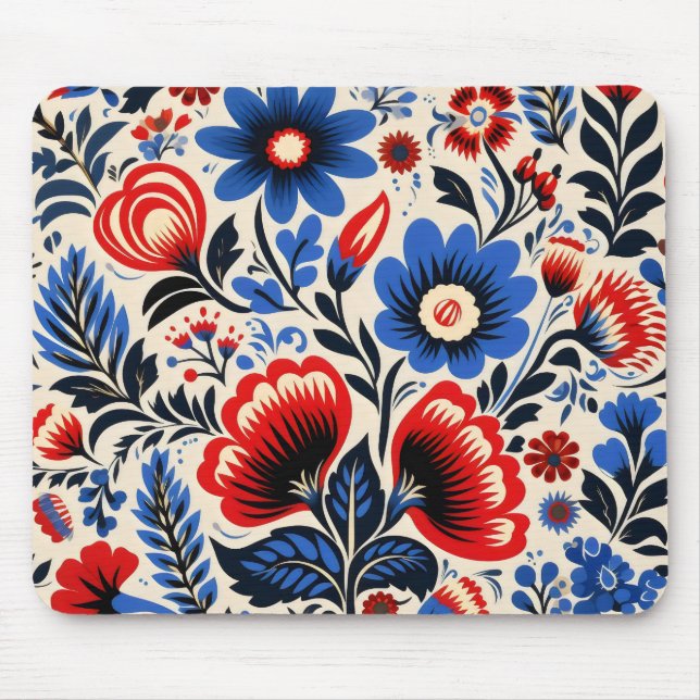 Mousepad Padrão de Folha Colorida (Frente)