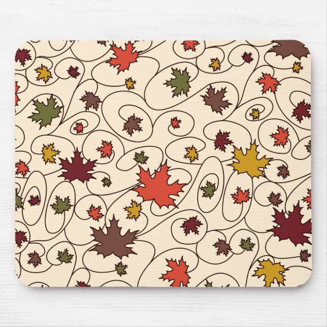 Mousepad Padrão de Folha de Carapaça Cutânea de Queda Whims (Frente)