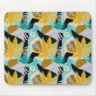 Mousepad Padrão de Folhas da Floresta Tropical
