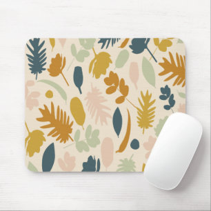 Mousepad Padrão de Folhas de outono e Folhas Botânicas