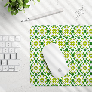 Mousepad Padrão de Folhas, Padrão de Folhagens, Folhas Verd