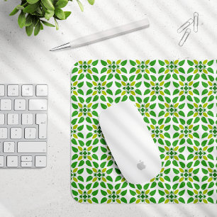 Mousepad Padrão de Folhas, Padrão de Folhagens, Folhas Verd