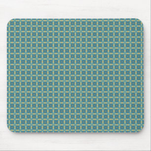 Mousepad Padrão de folhas simples em azul