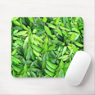 Mousepad Padrão de Folhas Verde Lush - Botânica da Natureza