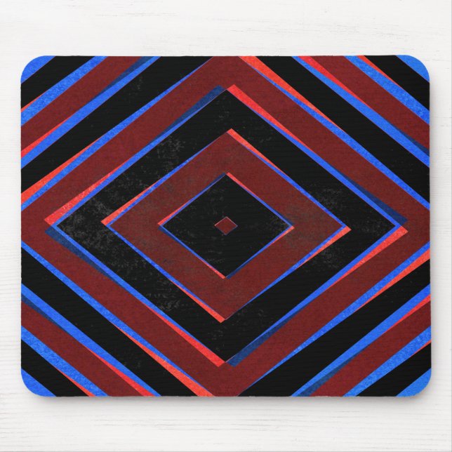 Mousepad padrão de formas de diamante retrô (Frente)