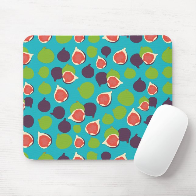 Mousepad Padrão de Fruta de Verão da Fig Mediterrânica (Com mouse)