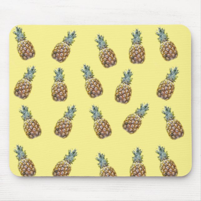 Mousepad Padrão de Fruta do ananás (Frente)