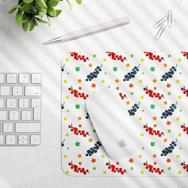 Mousepad Padrão De Frutas Vermelhas, Mirtilo, Fruta (Criador carregado)