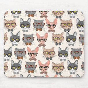Mousepad Padrão de Gato Bonito