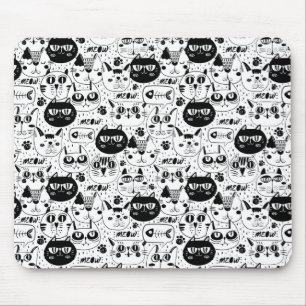 Mousepad Padrão de Gato Bonito