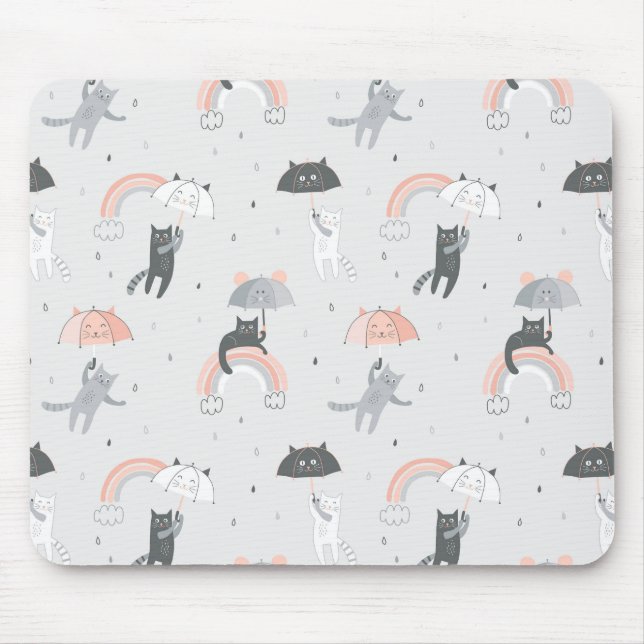 Mousepad Padrão de Gatos de Choque em Cuta (Frente)