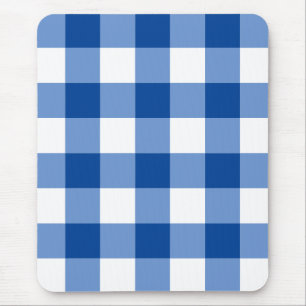 Mousepad Padrão de gingham azul