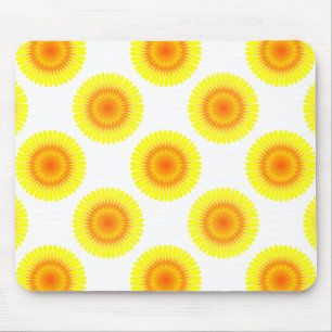 Mousepad Padrão de girassol personalizado