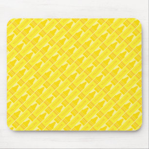 Mousepad Padrão de giz amarelo divertido