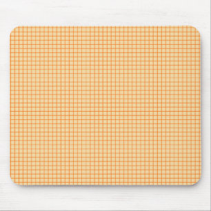 Mousepad Padrão de grade pequeno laranja-claro no bege
