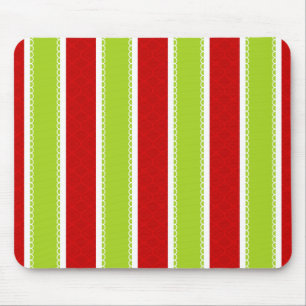 Mousepad Padrão de Greve Vermelha e Verde Natal