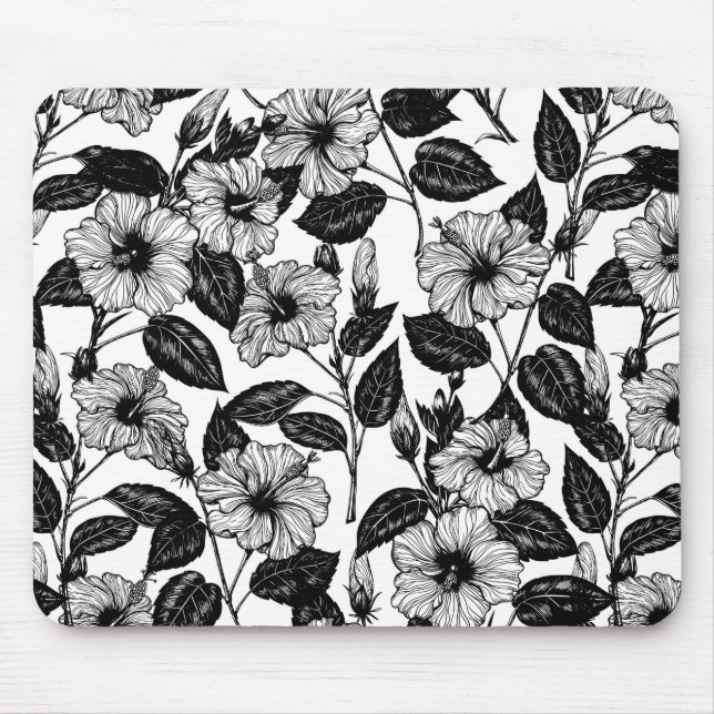 Mousepad Padrão de hibiscus (Frente)