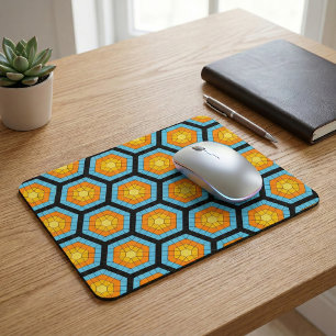 Mousepad Padrão de Honeycomb Geométrico Moderno Colorido