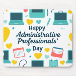 Mousepad Padrão de Ícones de Escritório Divertido para o Di