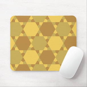 Mousepad Padrão de Ilusão Óptica de Estrela Marrom de Areia