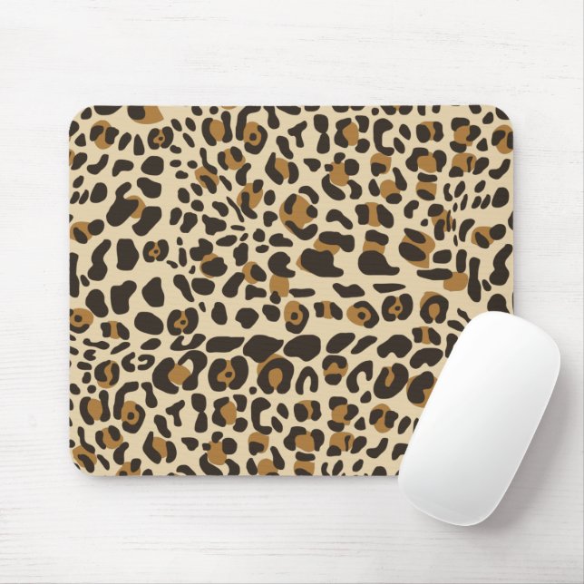 Mousepad Padrão de Impressão Animal Leopard Jaguar (Com mouse)