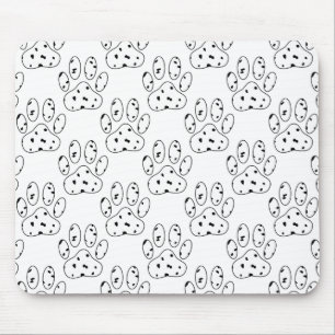 Mousepad Padrão de impressão da pata Dalmácia