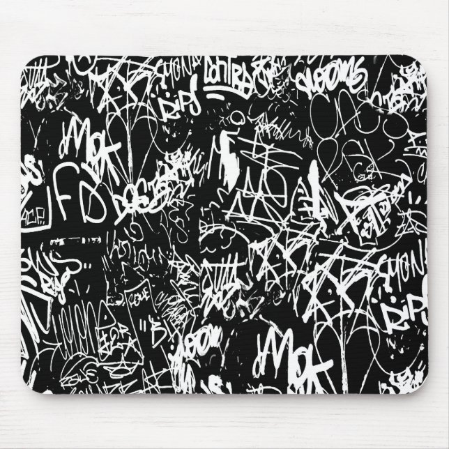 Mousepad Padrão de Impressão de Grafite de Colagem do Abstr (Frente)