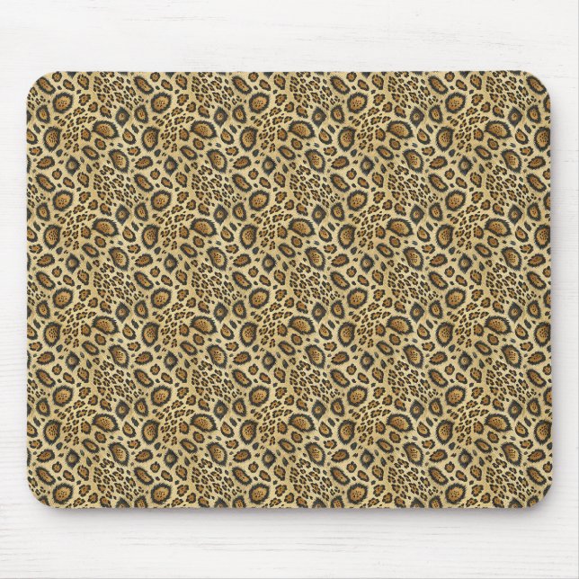 Mousepad Padrão de Impressão de Leopardo – Design de Pele d (Frente)