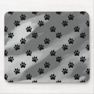Mousepad Padrão de impressão de tela branca e preta