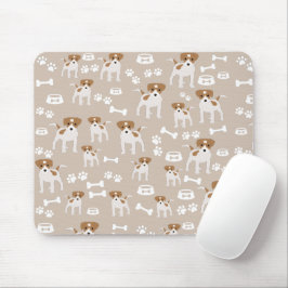 Mousepad Padrão de impressões de papoilas de cãozinho